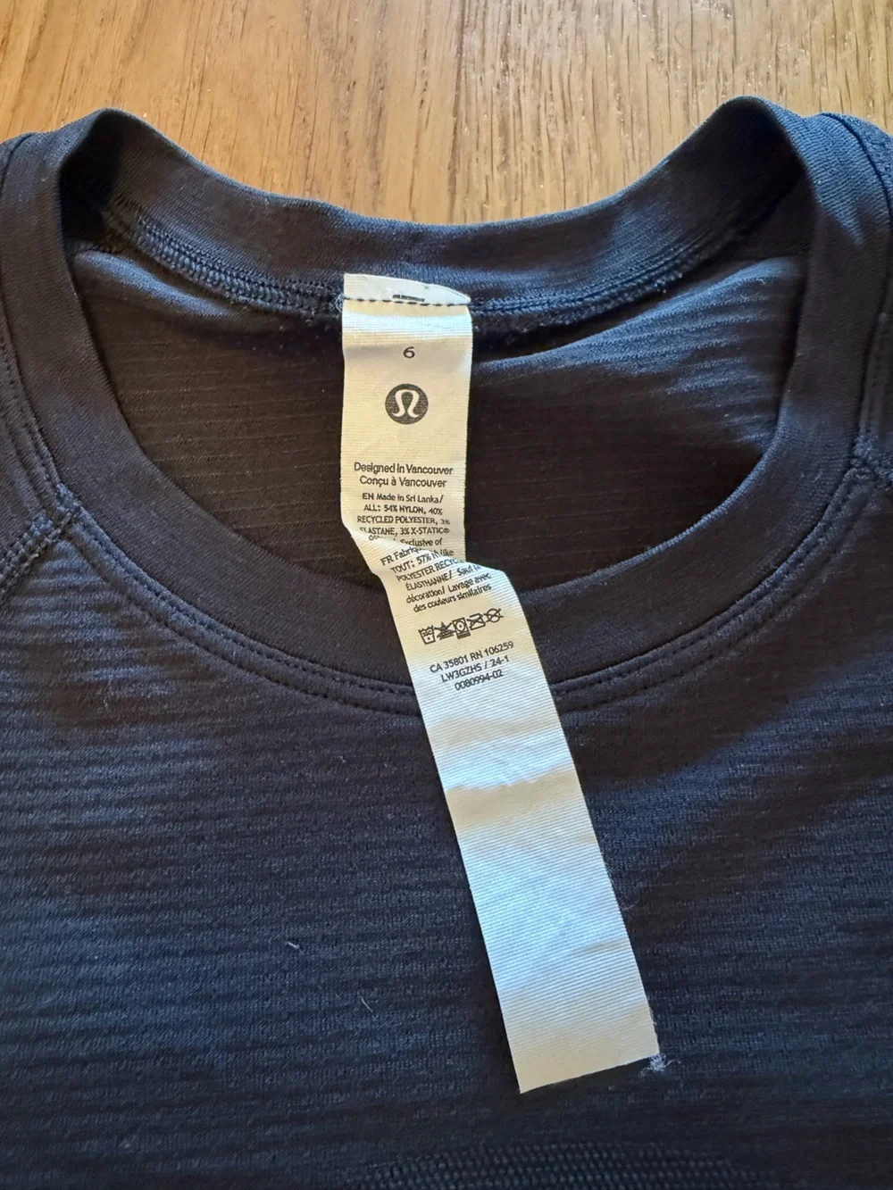 lululemon athletica Black swiftly tech cropped Tee